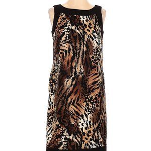AB Studio Animal Leopard Print Sleeveless Dress NEW Size 10